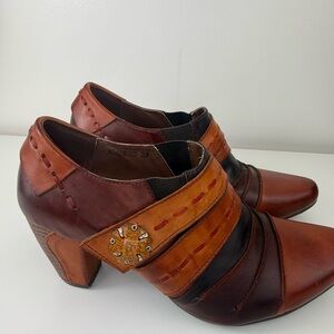 Spring Step Multicolor Heeled Boots